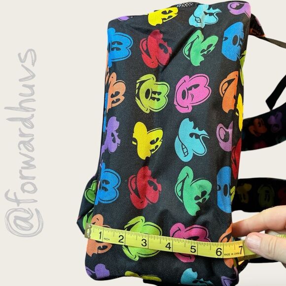 Walt Disney World Rainbow Mickey Mouse Backpack Neon Faces